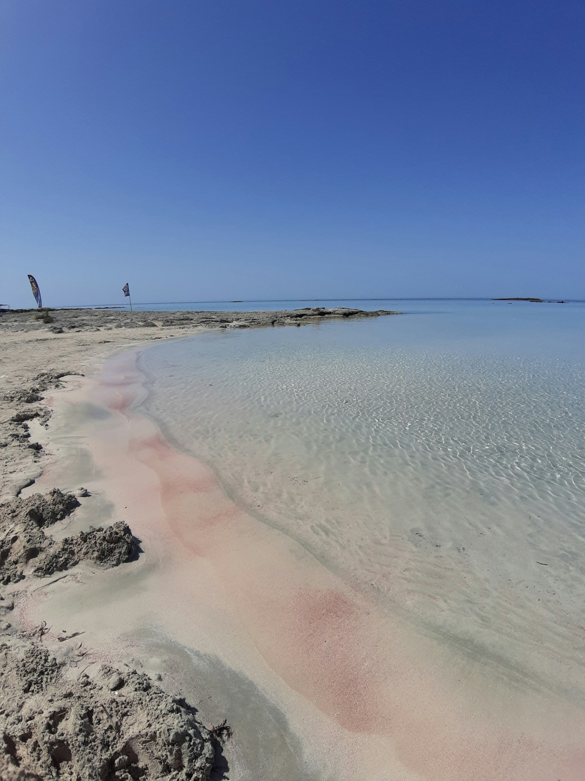 Elafonissi Strand Kreta mit rosafarbenem Sand